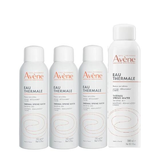 4 Pack Avene Thermal Spring Water Sensitive Skin Sooth Rebalance Calm 5 & 10.1oz - Picture 1 of 1